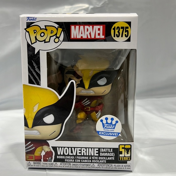 NIB - Funko POP! Marvel: Wolverine [Battle Damage] (Funko) #1375 - Picture 4 of 8